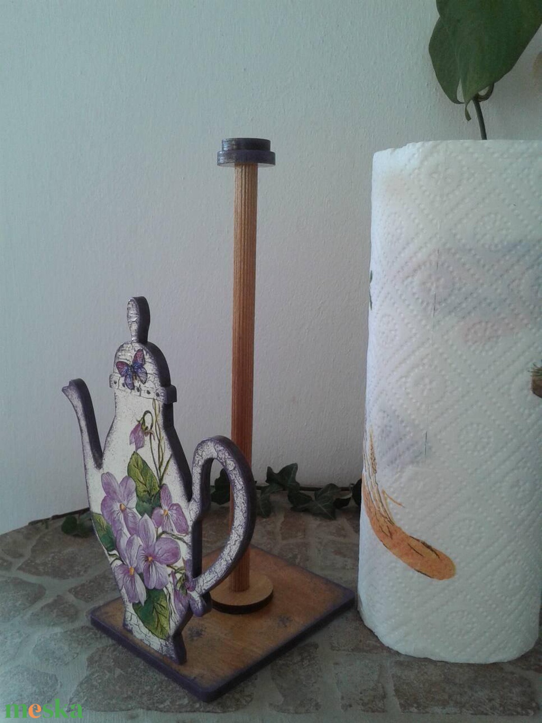 Papírtörlő tartó álló - otthon & életmód - konyhafelszerelés, tálalás - konyhai textil - konyharuha & törlőkendő - Meska.hu