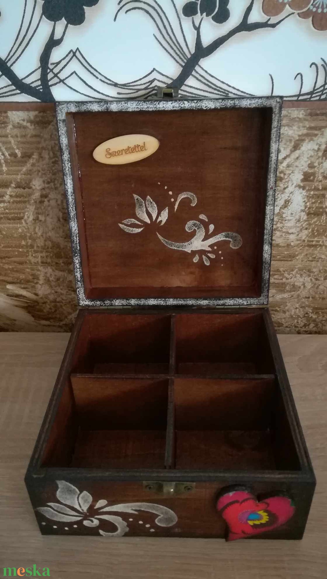 Ékszerdoboz ,Teásdoboz, doboz,teatartó  ,tároló - ékszer - ékszertartó - ékszerdoboz - Meska.hu