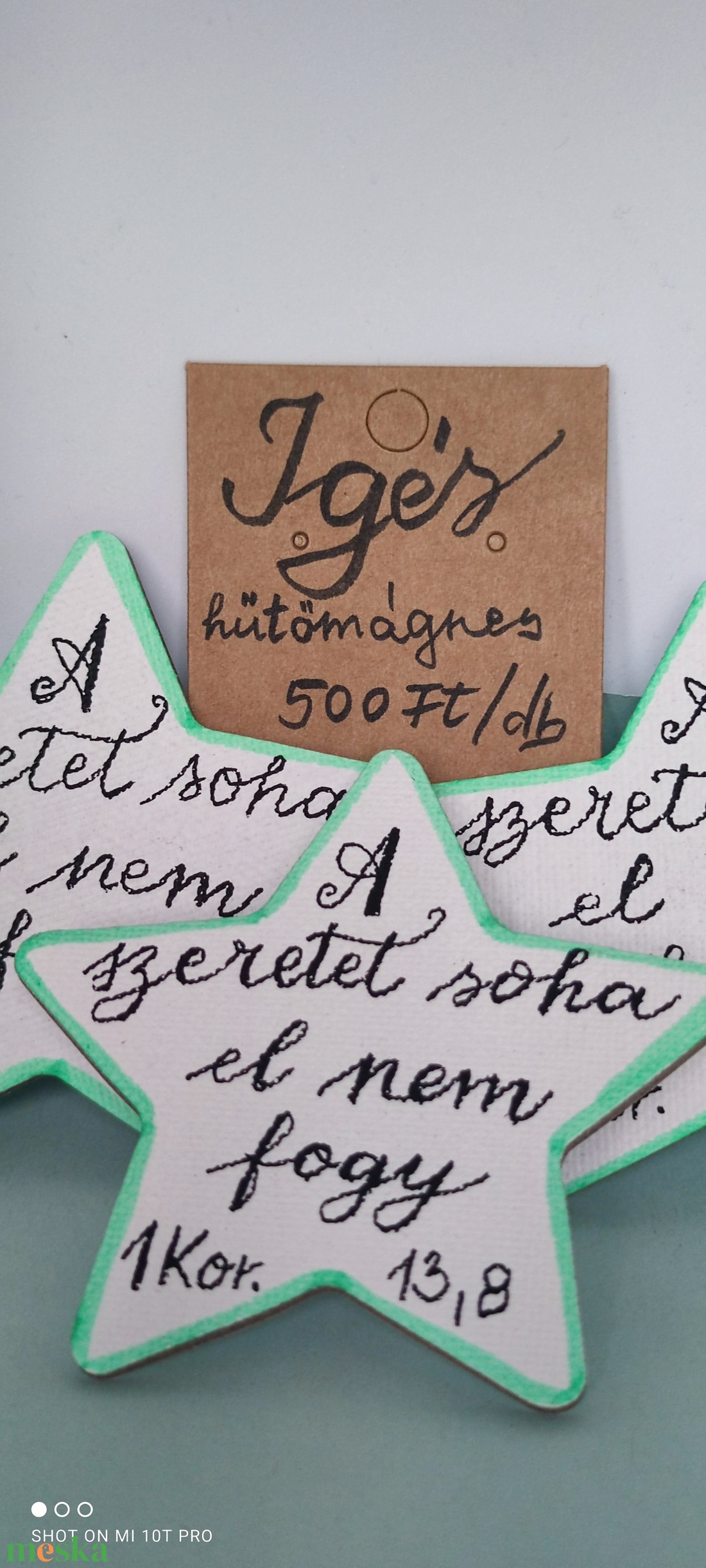 Hűtőmágnes, kézzel írt Igés  - otthon & életmód - konyhafelszerelés, tálalás - konyhai dekoráció - hűtőmágnes - Meska.hu