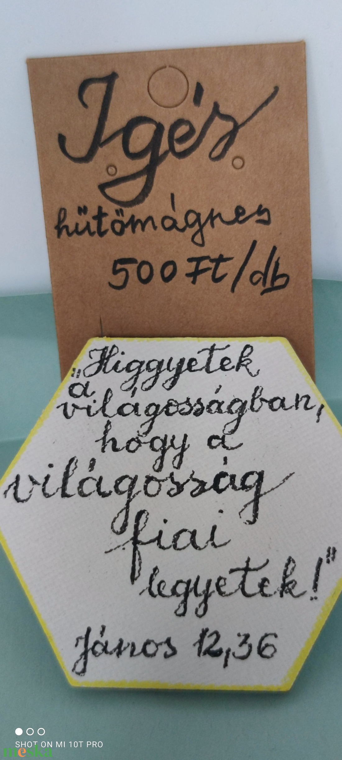 Hűtőmágnes, kézzel írt Igés  - otthon & életmód - konyhafelszerelés, tálalás - konyhai dekoráció - hűtőmágnes - Meska.hu
