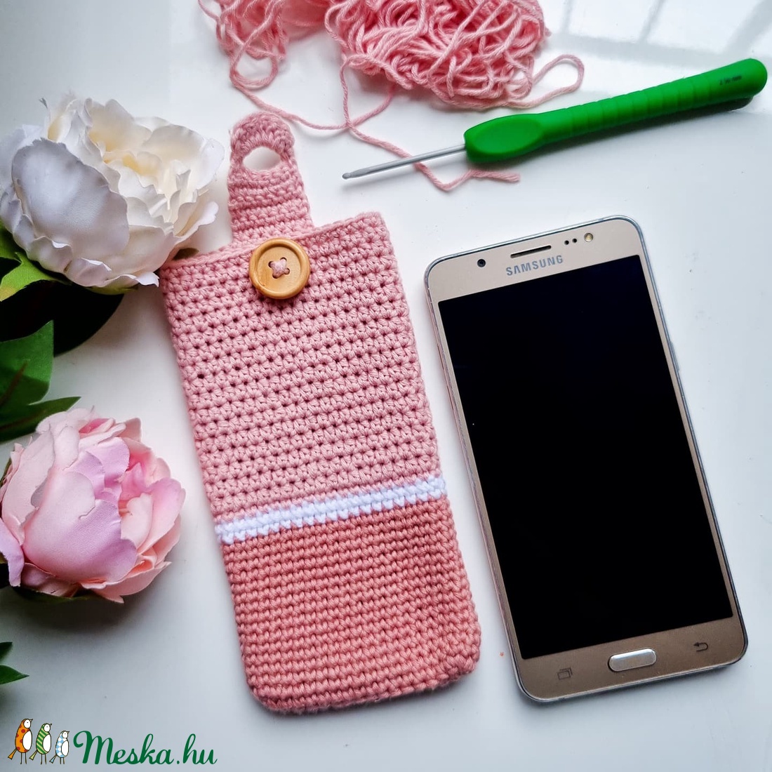 Elegáns horgolt telefontok - táska & tok - pénztárca & más tok - telefontok - Meska.hu