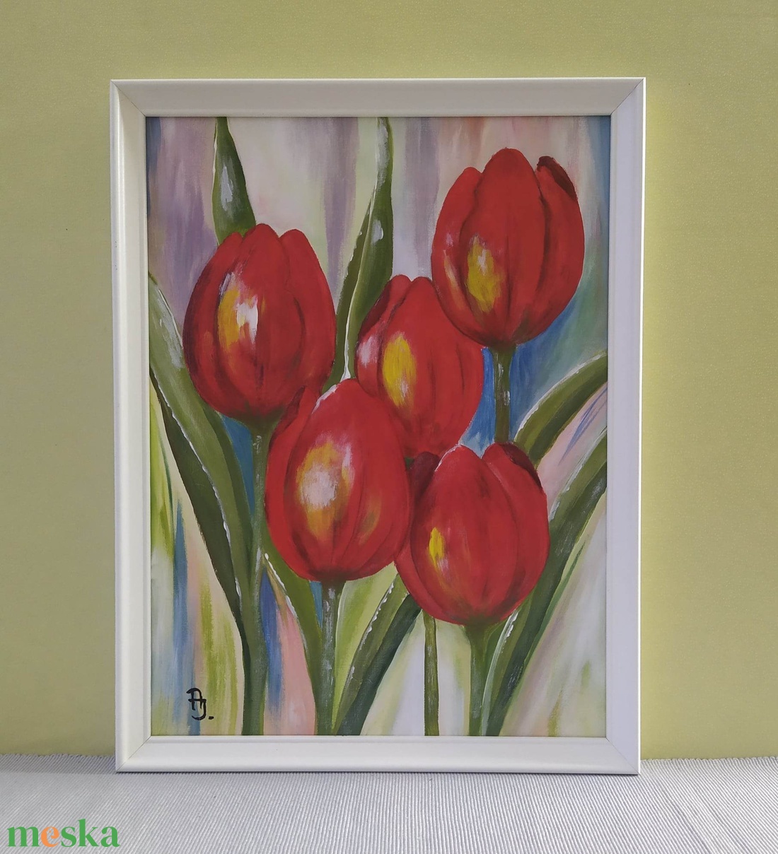 Piros tulipánok....... - művészet - festmény - akril - Meska.hu Piros tulipánok....... - művészet - festmény - akril - Meska.hu