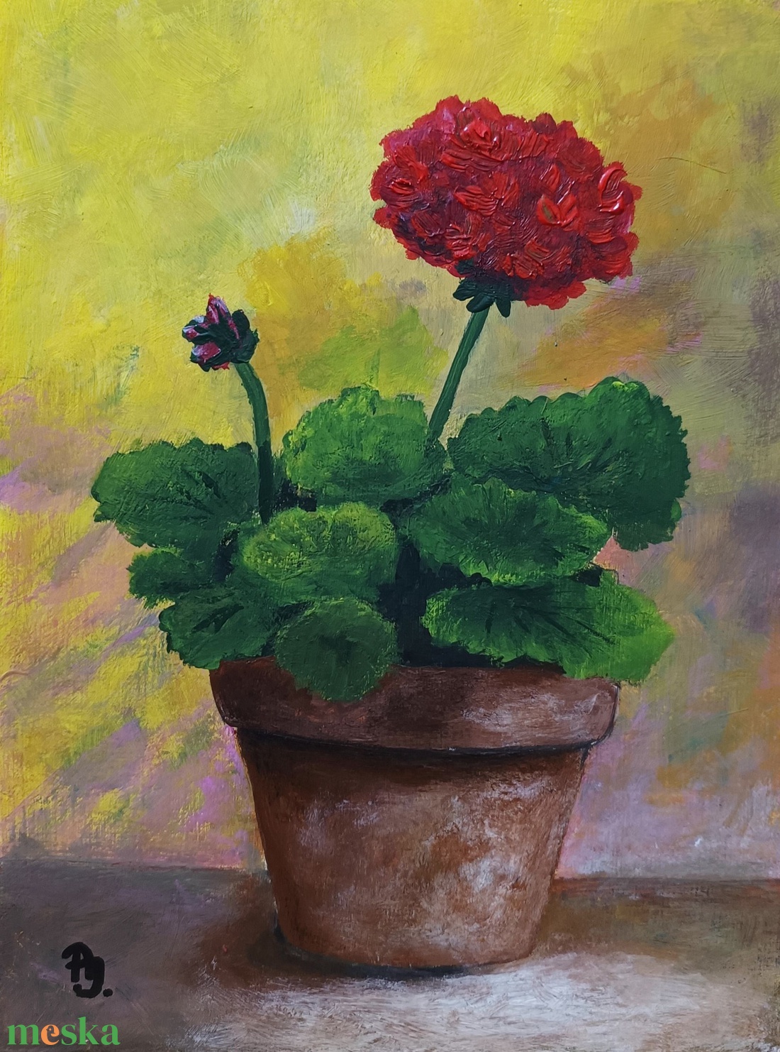 Muskátli.....20x15 cm. - művészet - festmény - akril - Meska.hu Muskátli.....20x15 cm. - művészet - festmény - akril - Meska.hu