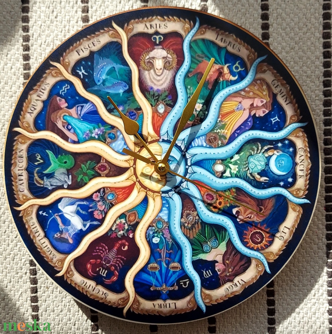 Zodiákus falióra  - otthon & életmód - dekoráció - fali és függő dekoráció - falióra & óra - Meska.hu