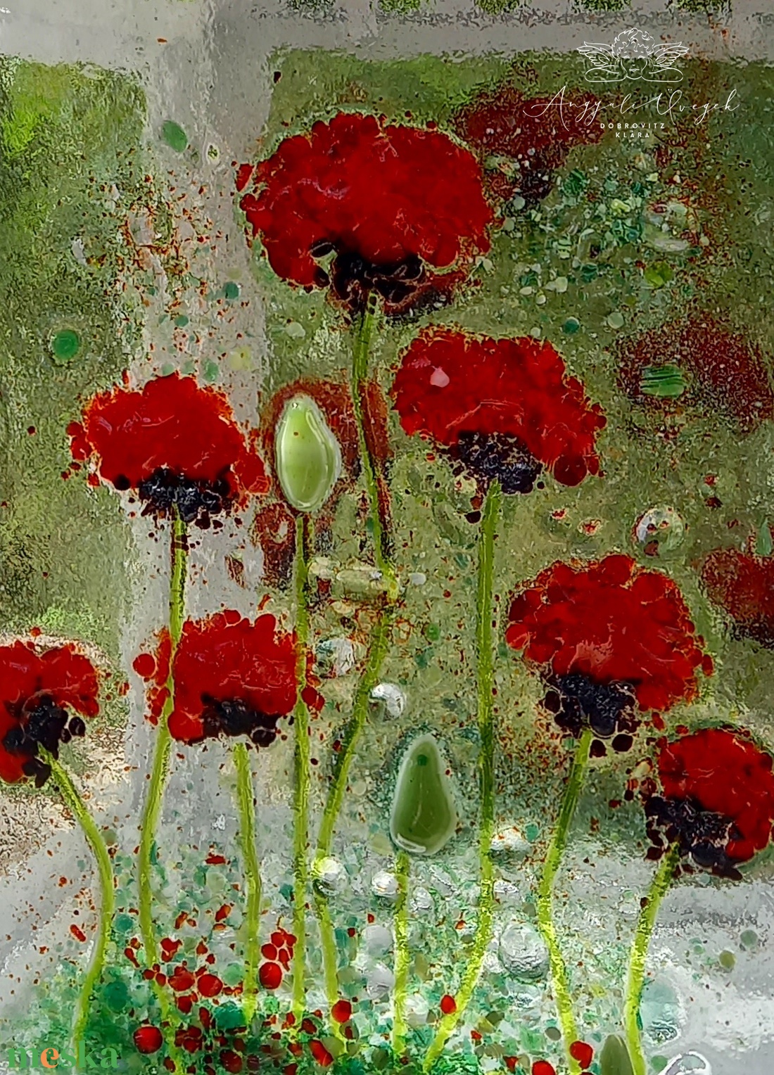 Tündér lámpás üvegrogyasztással - pipacs - otthon & életmód - ház & kert - kerti lámpa - Meska.hu