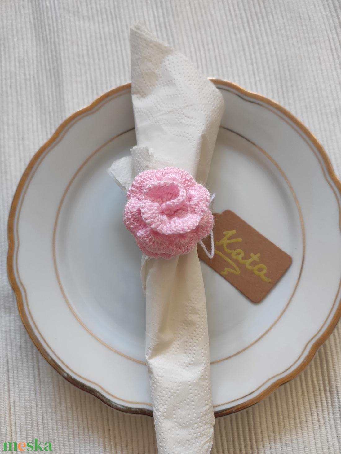 Szalvétagyűrű 3 in 1 - esküvő - meghívó & kártya - ültetési rend - Meska.hu