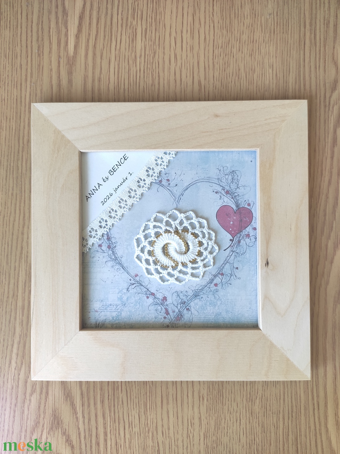 Karikagyűrűs esküvöi kép - esküvő - emlék & ajándék - doboz - Meska.hu