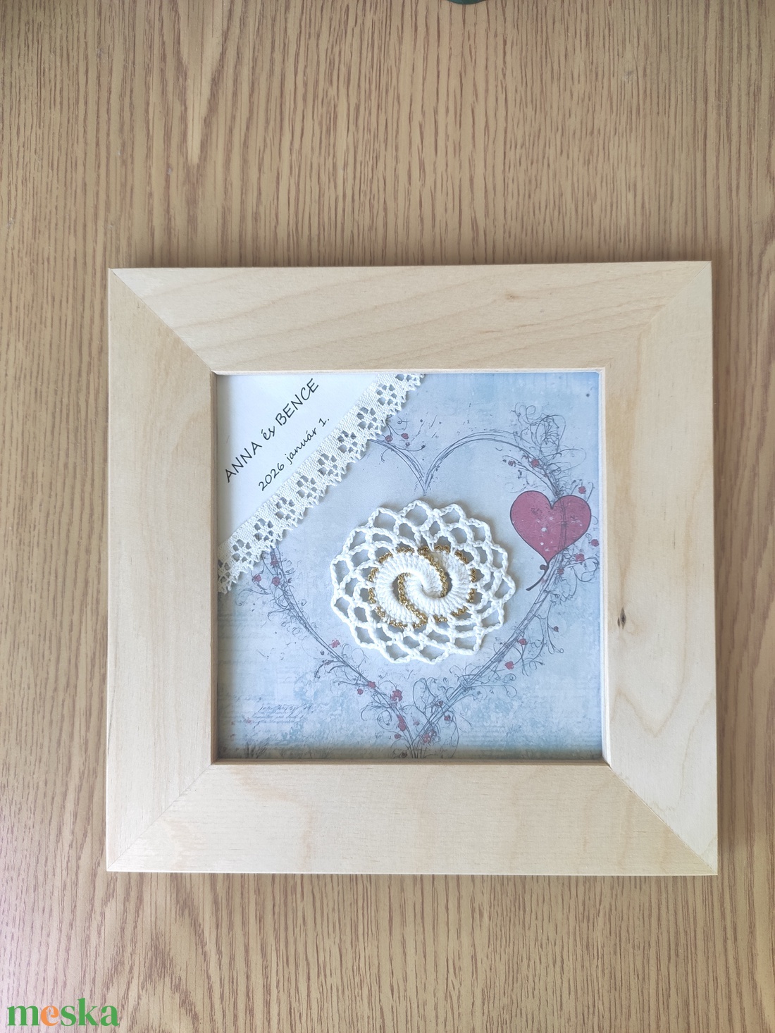 Karikagyűrűs esküvöi kép - esküvő - emlék & ajándék - doboz - Meska.hu