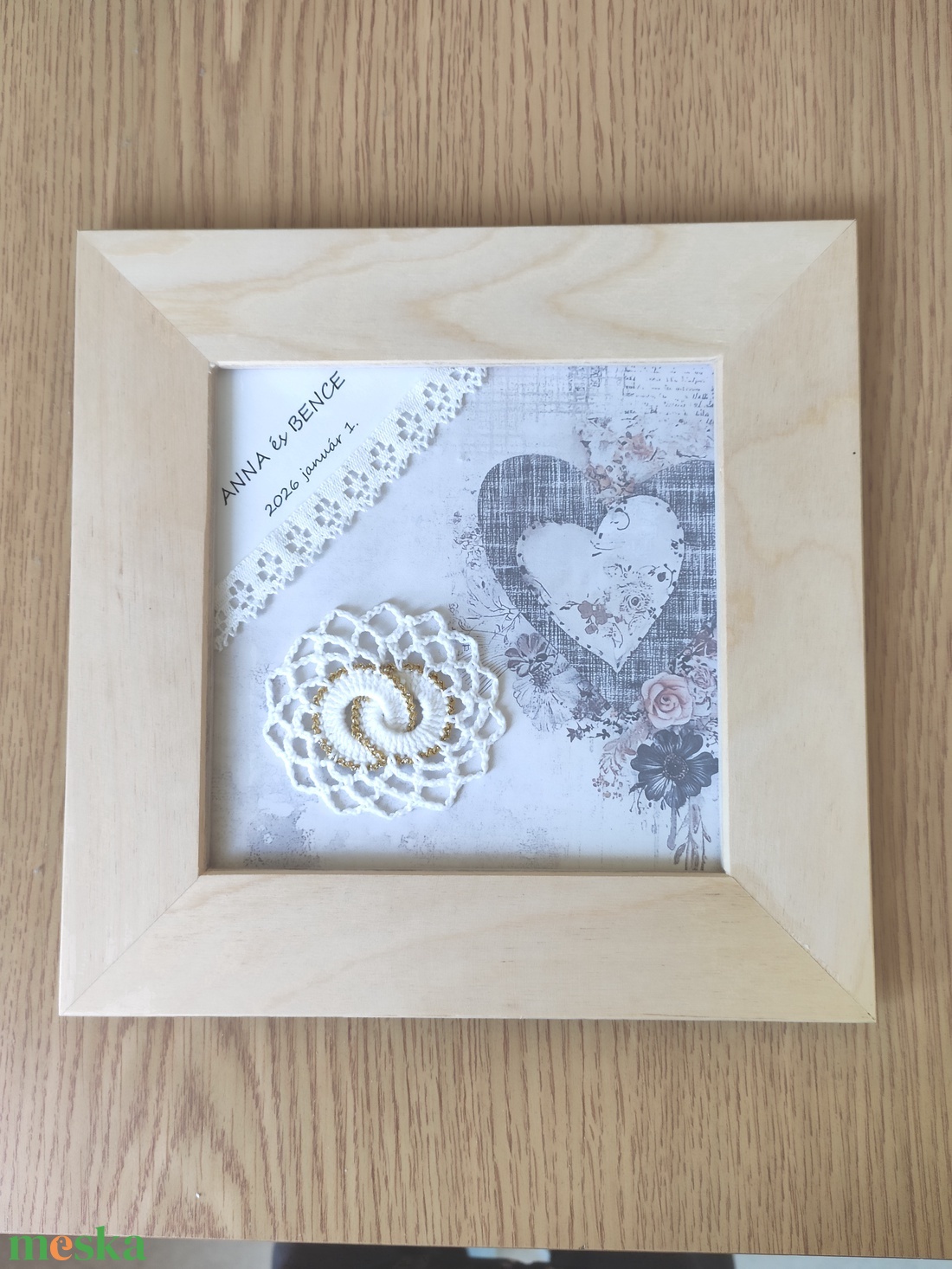 Karikagyűrűs esküvöi kép - esküvő - emlék & ajándék - doboz - Meska.hu