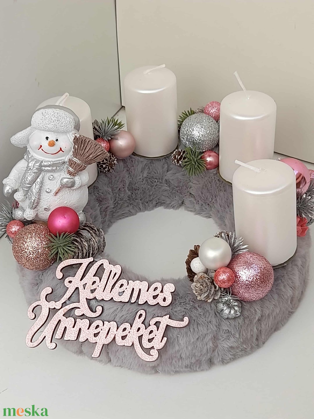 Adventi asztaldísz - karácsony - adventi díszek - adventi asztaldísz - Meska.hu