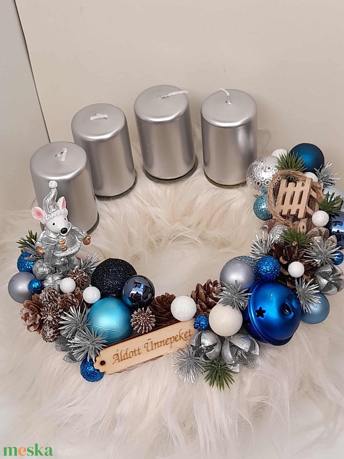 Adventi asztaldísz - karácsony - adventi díszek - adventi asztaldísz - Meska.hu