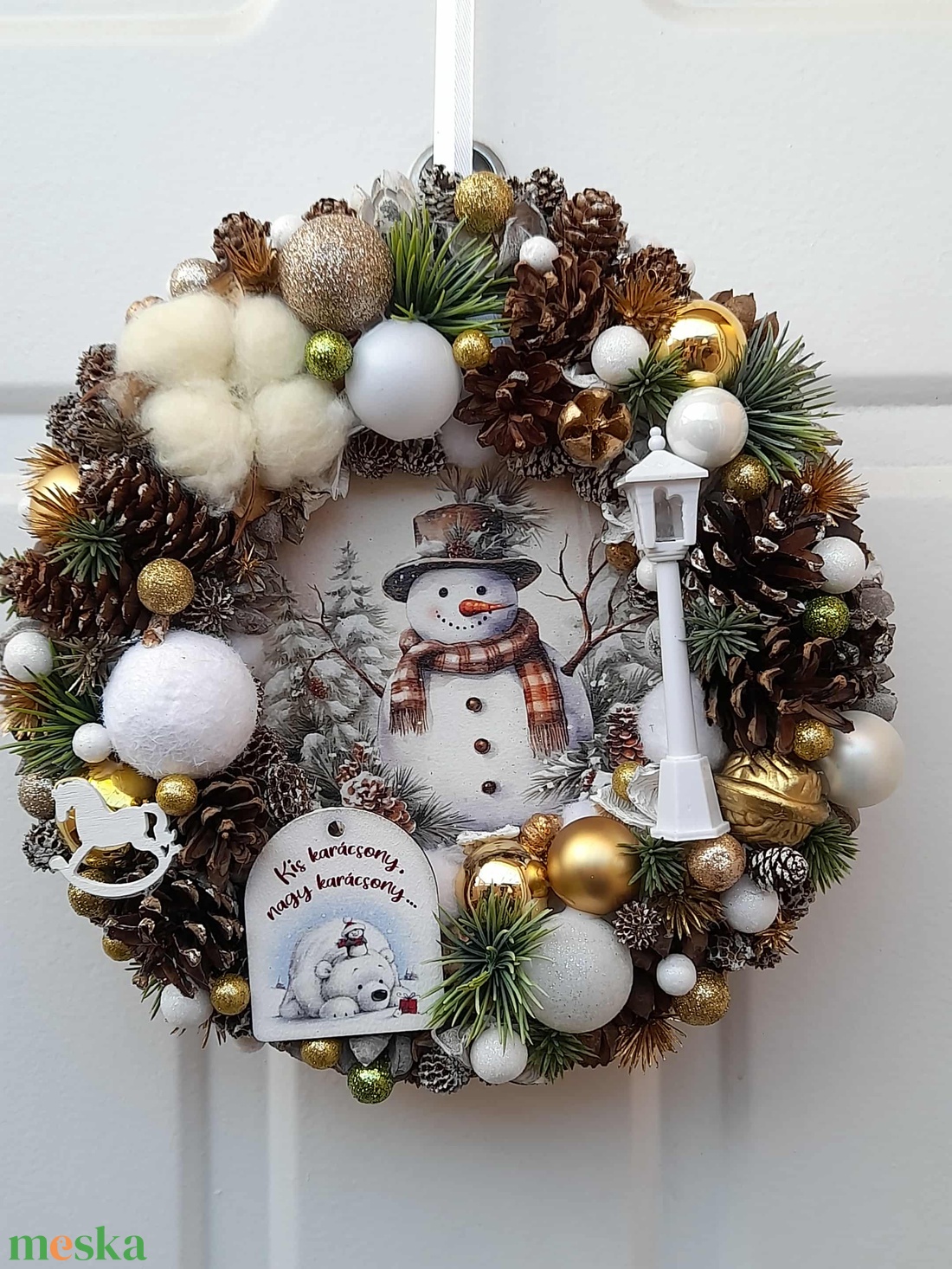 Adventi kopogtató - karácsony - adventi díszek - adventi ajtódísz - Meska.hu