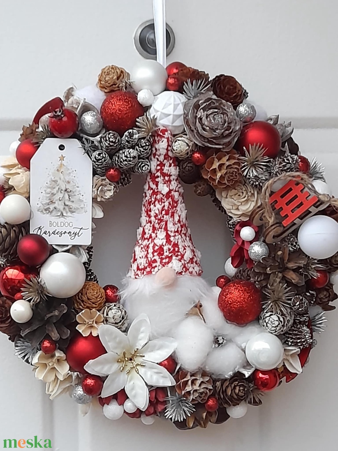 Adventi kopogtató - karácsony - adventi díszek - adventi ajtódísz - Meska.hu