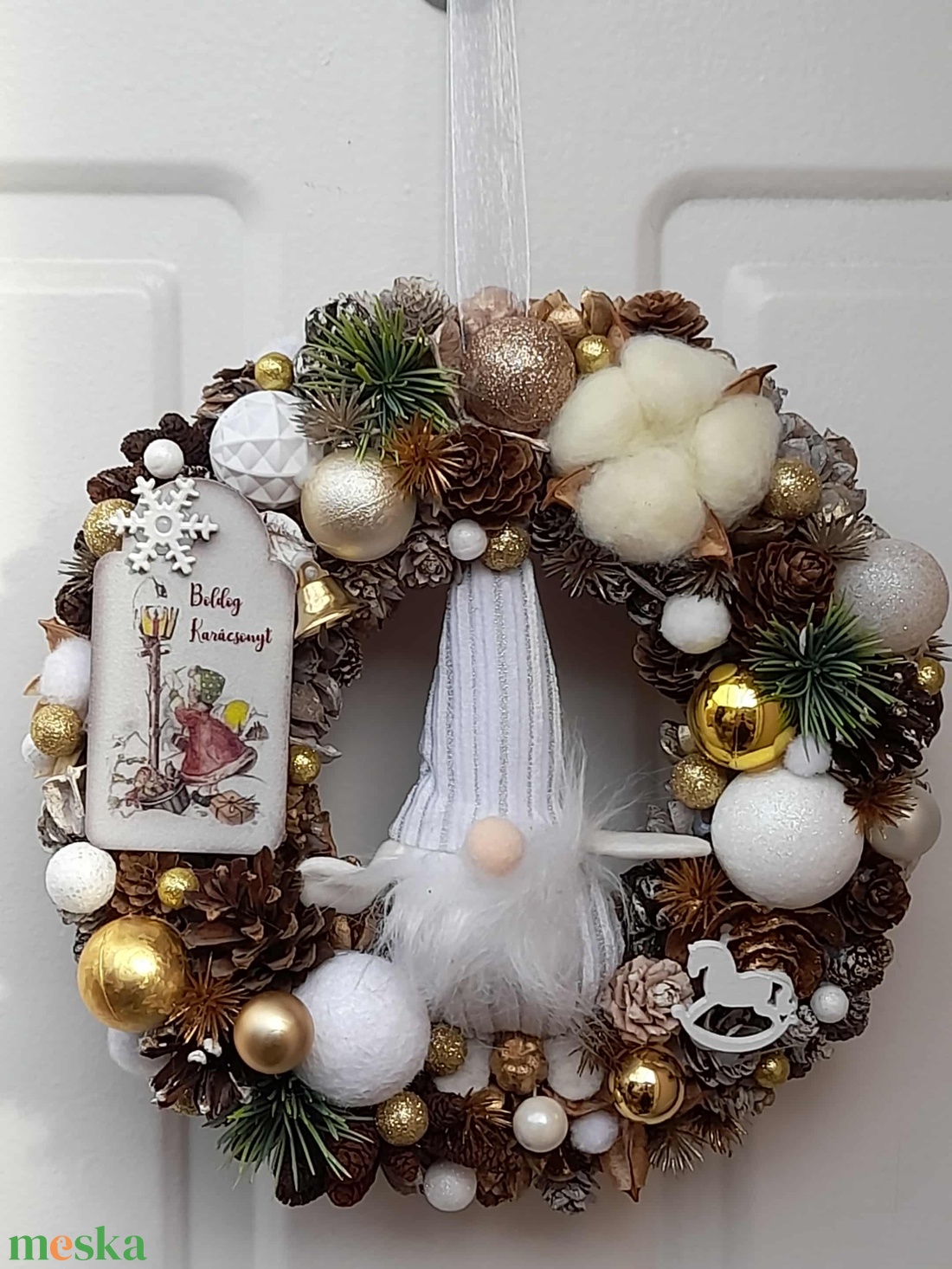 Adventi kopogtató - karácsony - adventi díszek - adventi ajtódísz - Meska.hu