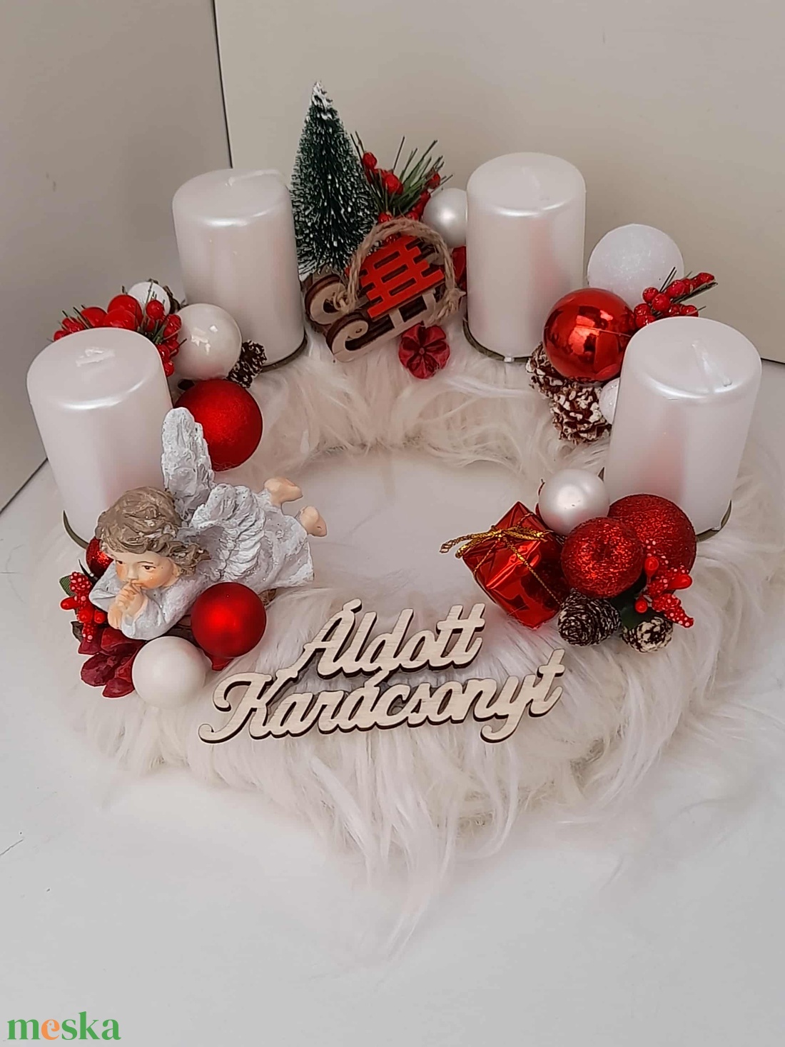 Adventi asztaldísz - karácsony - adventi díszek - adventi asztaldísz - Meska.hu