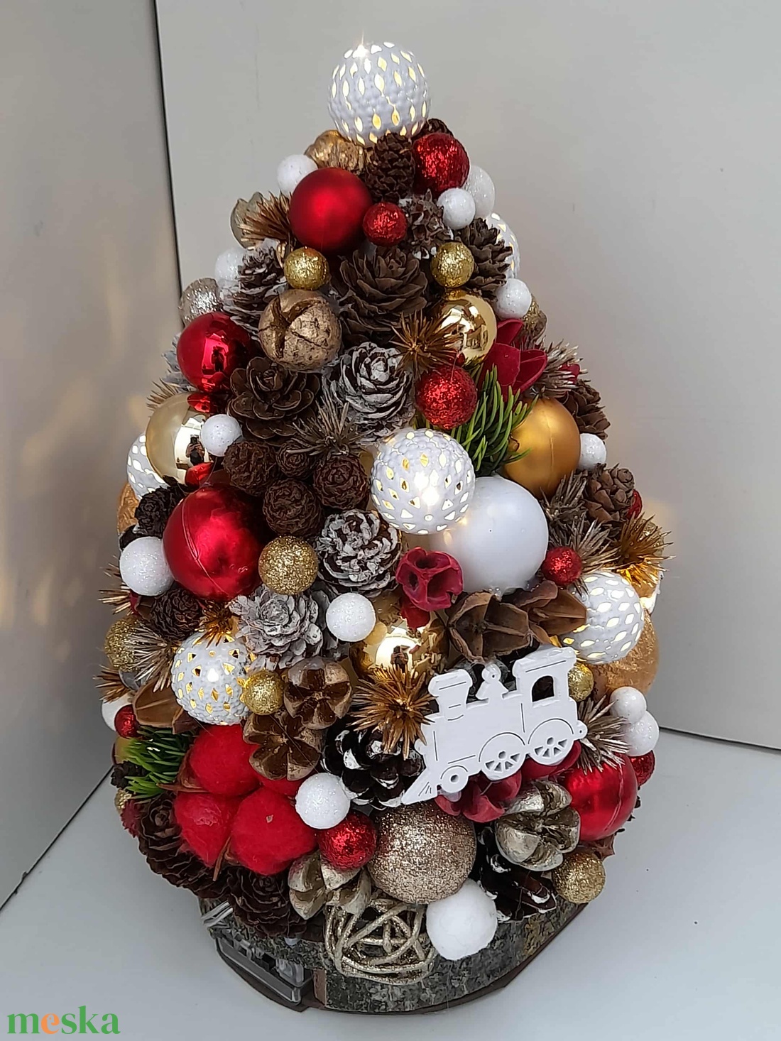 Adventi asztaldísz - karácsonyfa - karácsony - adventi díszek - adventi asztaldísz - Meska.hu