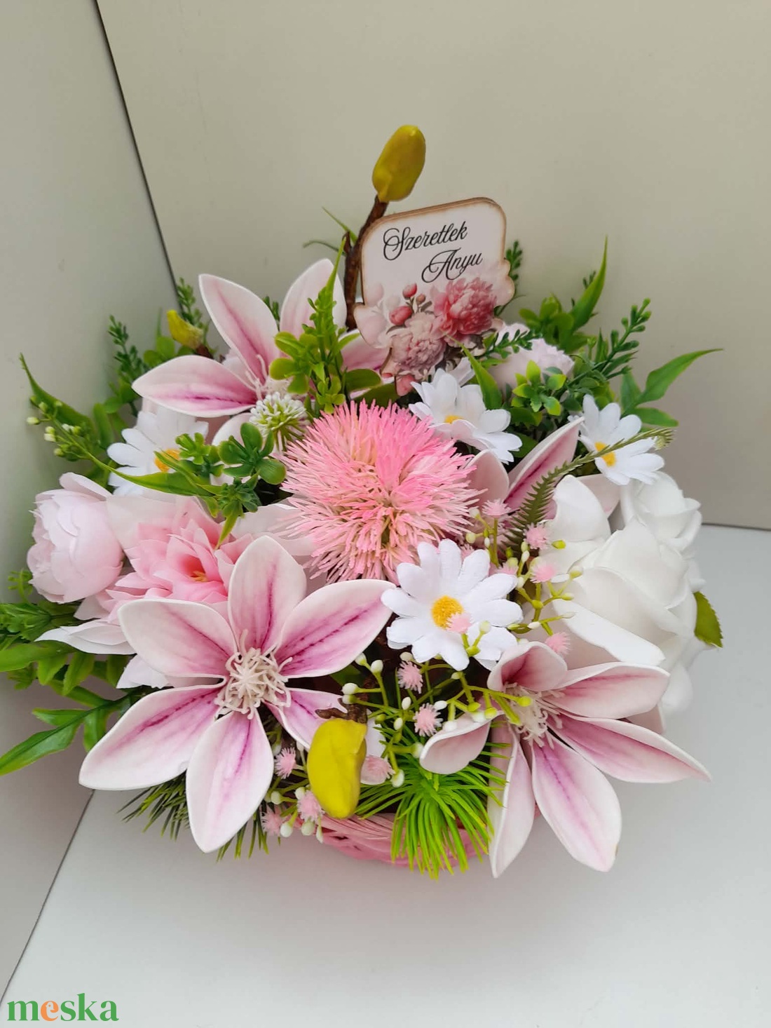 Virágkosár - otthon & életmód - dekoráció - asztal és polc dekoráció - asztaldísz - Meska.hu