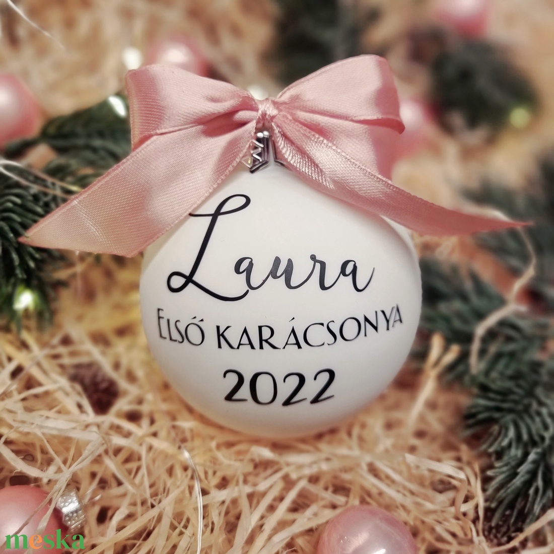 Baba első karácsonya üveggömb egyedi névvel - karácsony - karácsonyi lakásdekoráció - karácsonyfadíszek - Meska.hu Baba első karácsonya üveggömb egyedi névvel - karácsony - karácsonyi lakásdekoráció - karácsonyfadíszek - Meska.hu