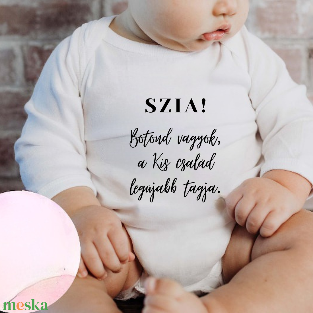 Megérkeztem újszülött baba body, babaváró ajándék - ruha & divat - babaruha & gyerekruha - body - Meska.hu