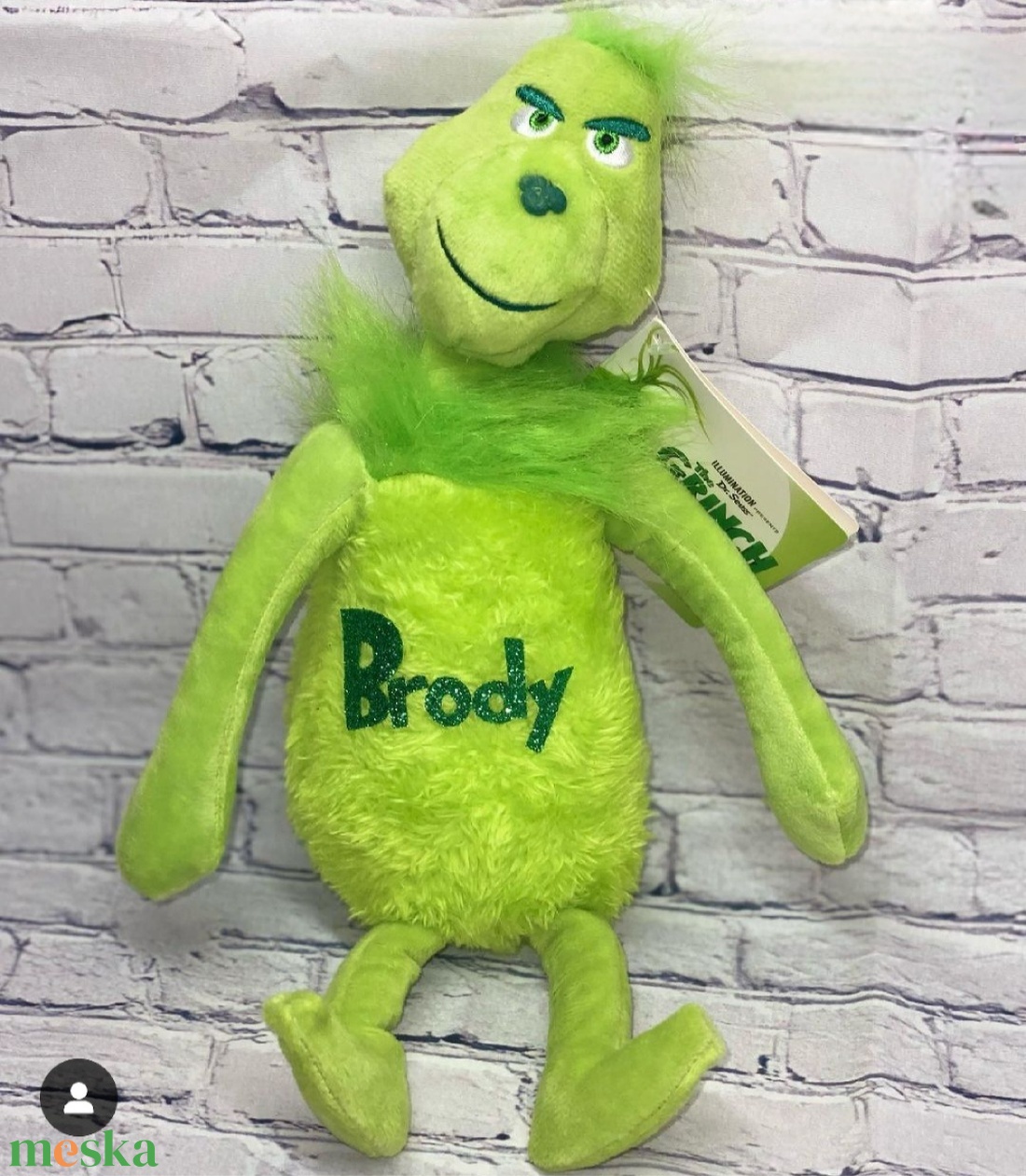 Névreszóló grincs plüss, egyedi feliratos plüss - játék & sport - plüssállat & játékfigura - plüss mesefigurák - Meska.hu