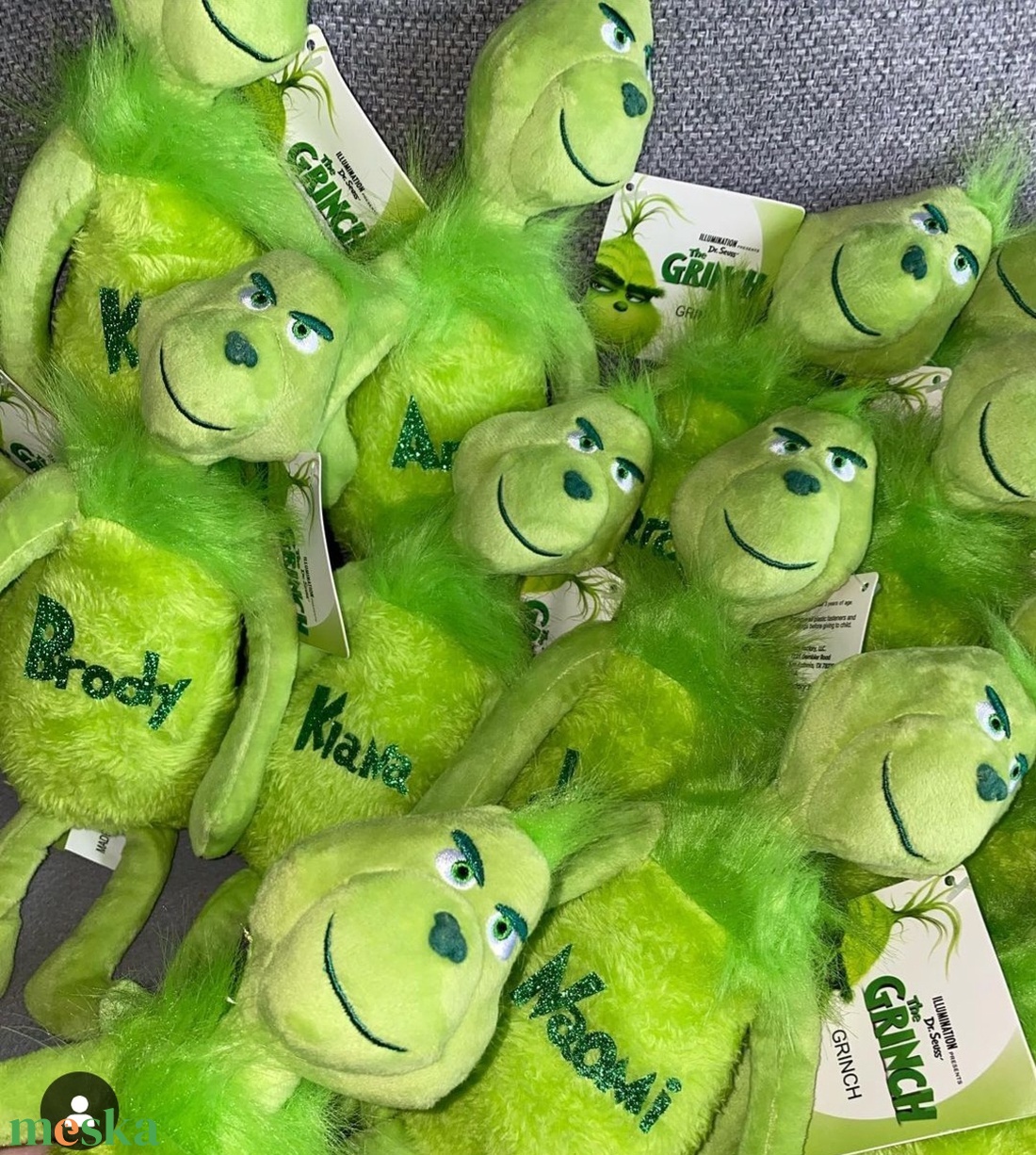 Névreszóló grincs plüss, egyedi feliratos plüss - játék & sport - plüssállat & játékfigura - plüss mesefigurák - Meska.hu