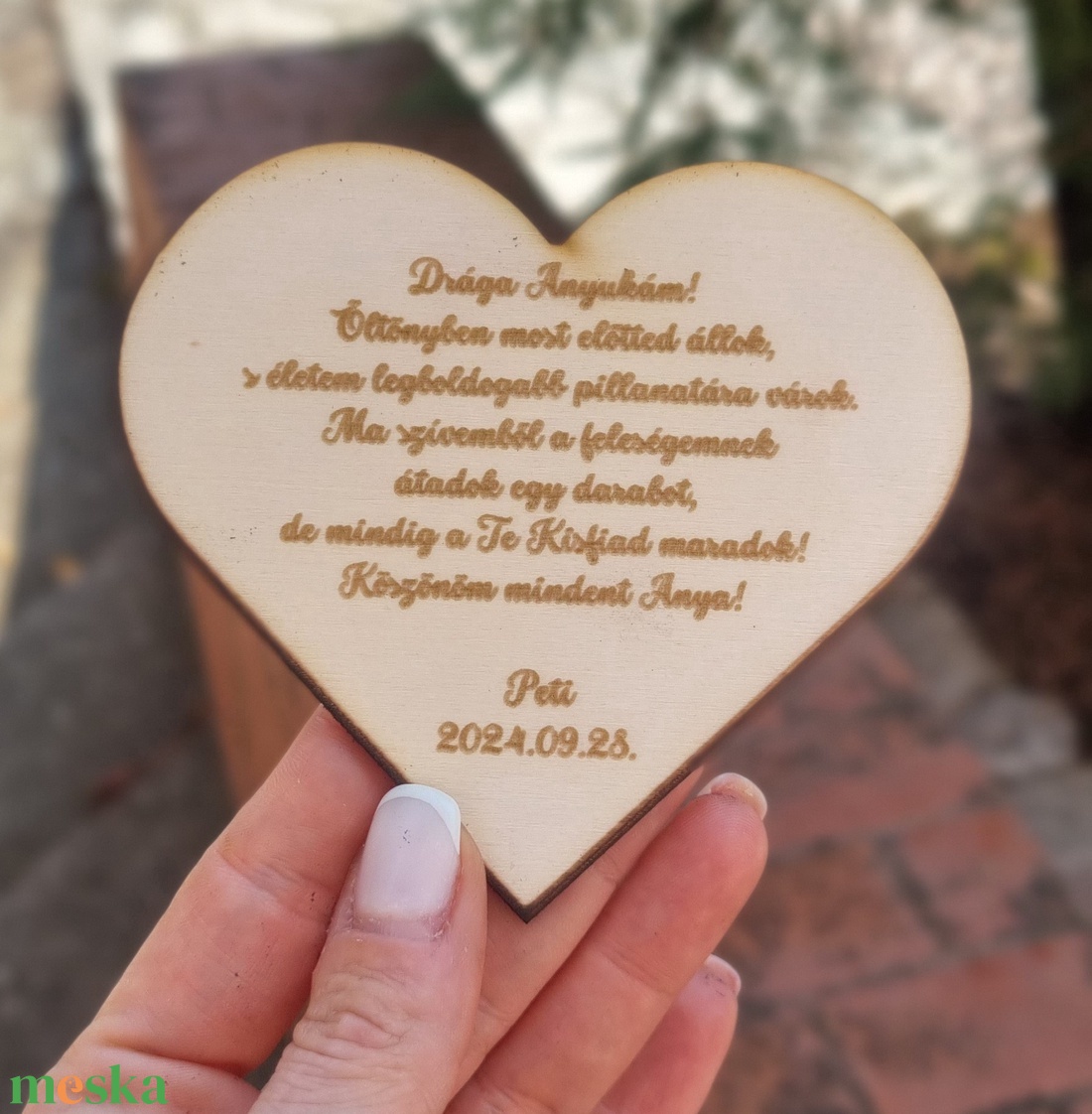 Egyedi szöveggel kérhető gravírozott szülőköszöntő szív - esküvő - emlék & ajándék - szülőköszöntő ajándék - Meska.hu Egyedi szöveggel kérhető gravírozott szülőköszöntő szív - esküvő - emlék & ajándék - szülőköszöntő ajándék - Meska.hu