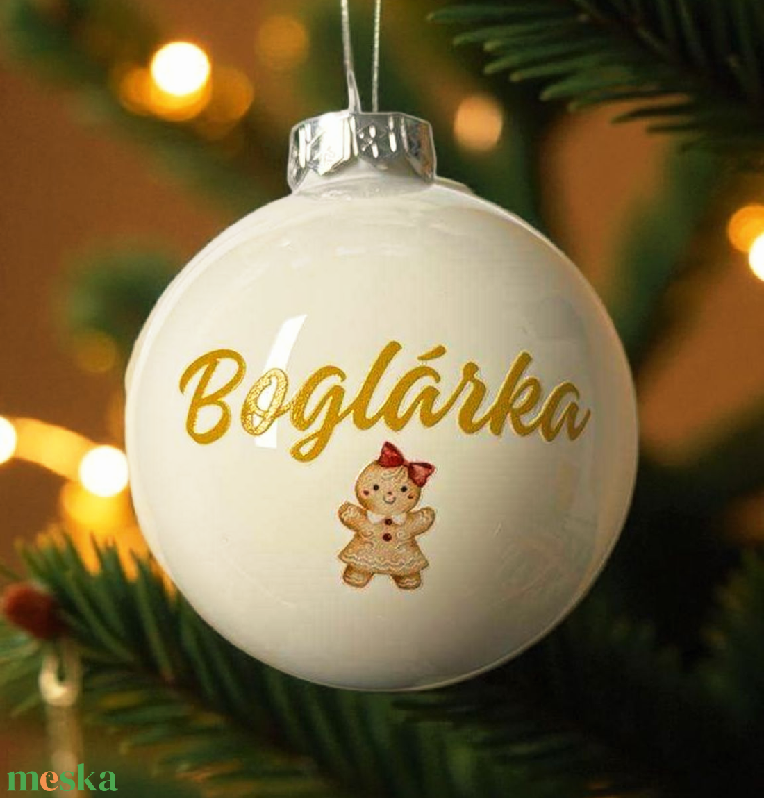 PIKTOGRAMMAL KÉRHETŐ EGYEDI KARÁCSONYI ÜVEGGÖMB SZUPERNAGYI 7 cm (704gomb) - karácsony - karácsonyi lakásdekoráció - karácsonyfadíszek - Meska.hu