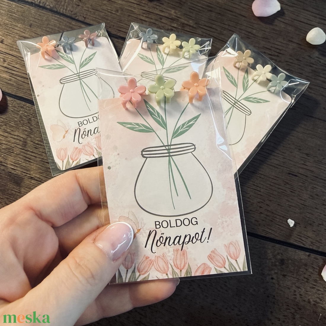 Nőnapi ajándék kiscsatokkal  - ruha & divat - hajdísz & hajcsat - hajdísz - Meska.hu