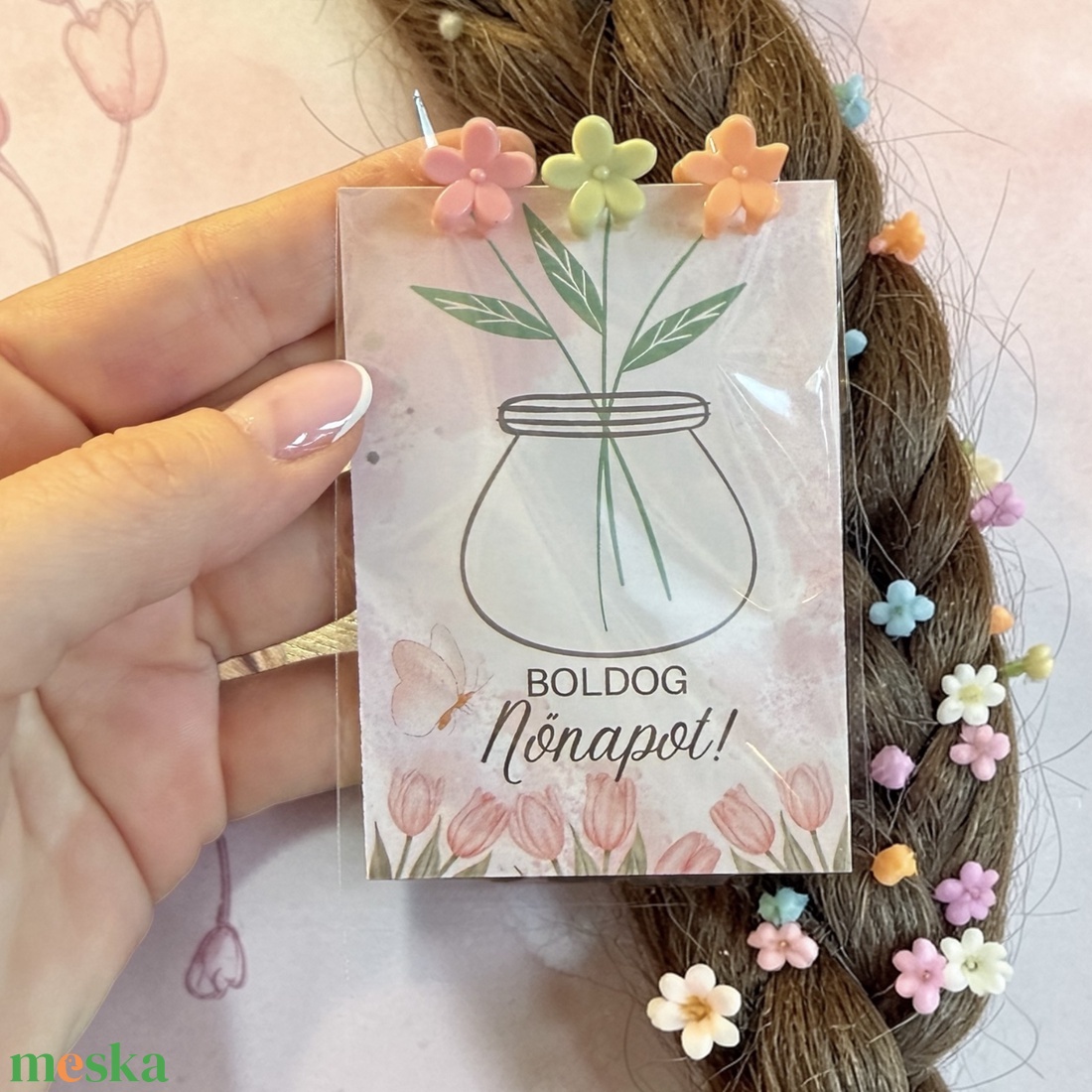 Nőnapi ajándék kiscsatokkal  - ruha & divat - hajdísz & hajcsat - hajdísz - Meska.hu