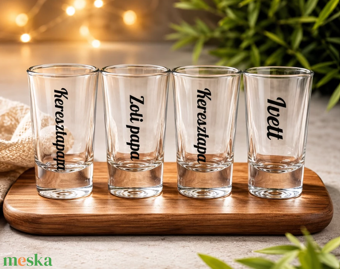 Névre szóló felespohár/pálinkás pohár, köszönőajándék - esküvő - emlék & ajándék - köszönőajándék - Meska.hu