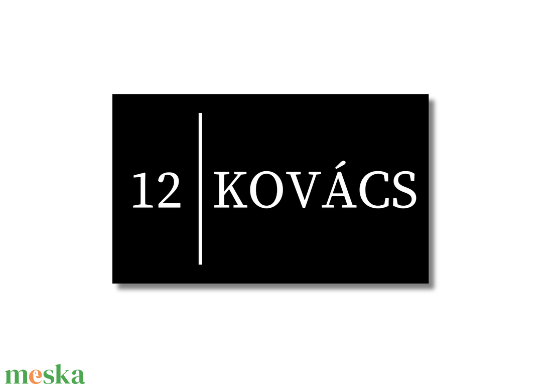 Házszámtábla fekete fehér akciós termékkép 1