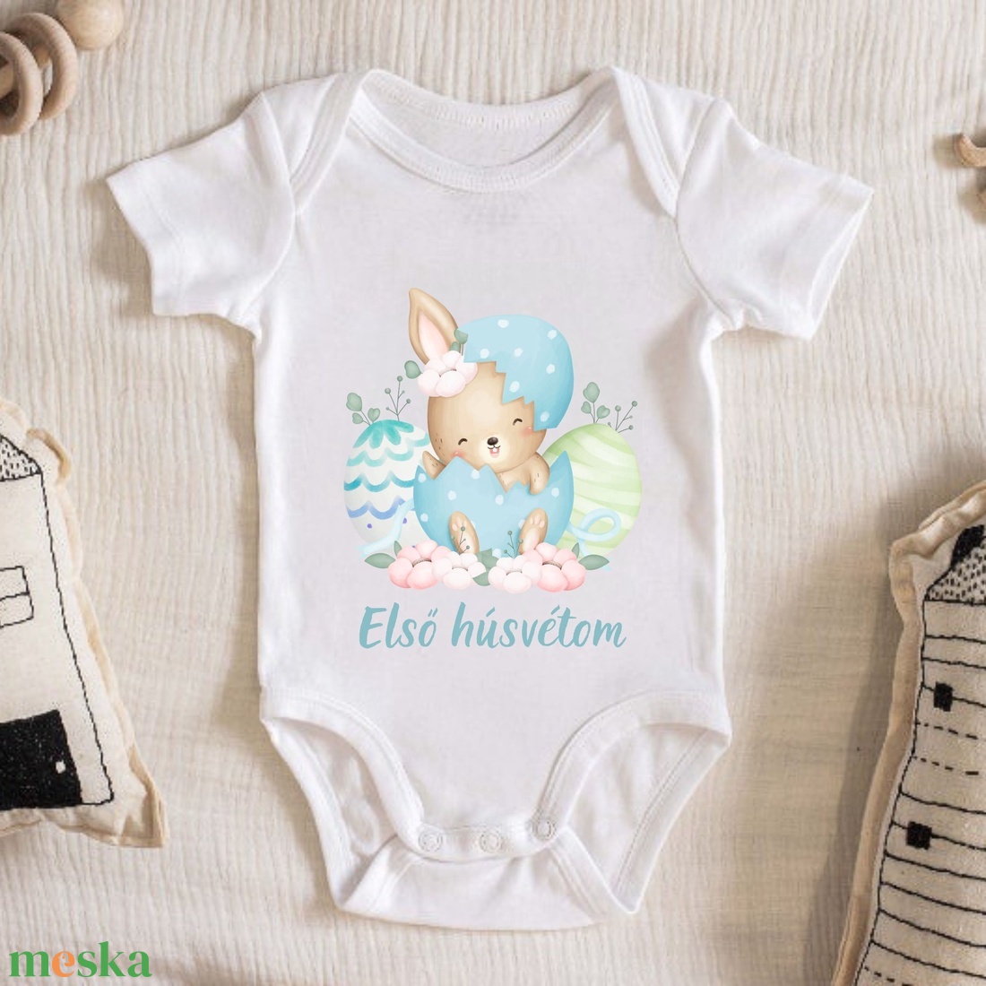 Első húsvét kék body - játék & sport - baba & babaház - babaruha, babakellék - Meska.hu Első húsvét kék body - játék & sport - baba & babaház - babaruha, babakellék - Meska.hu