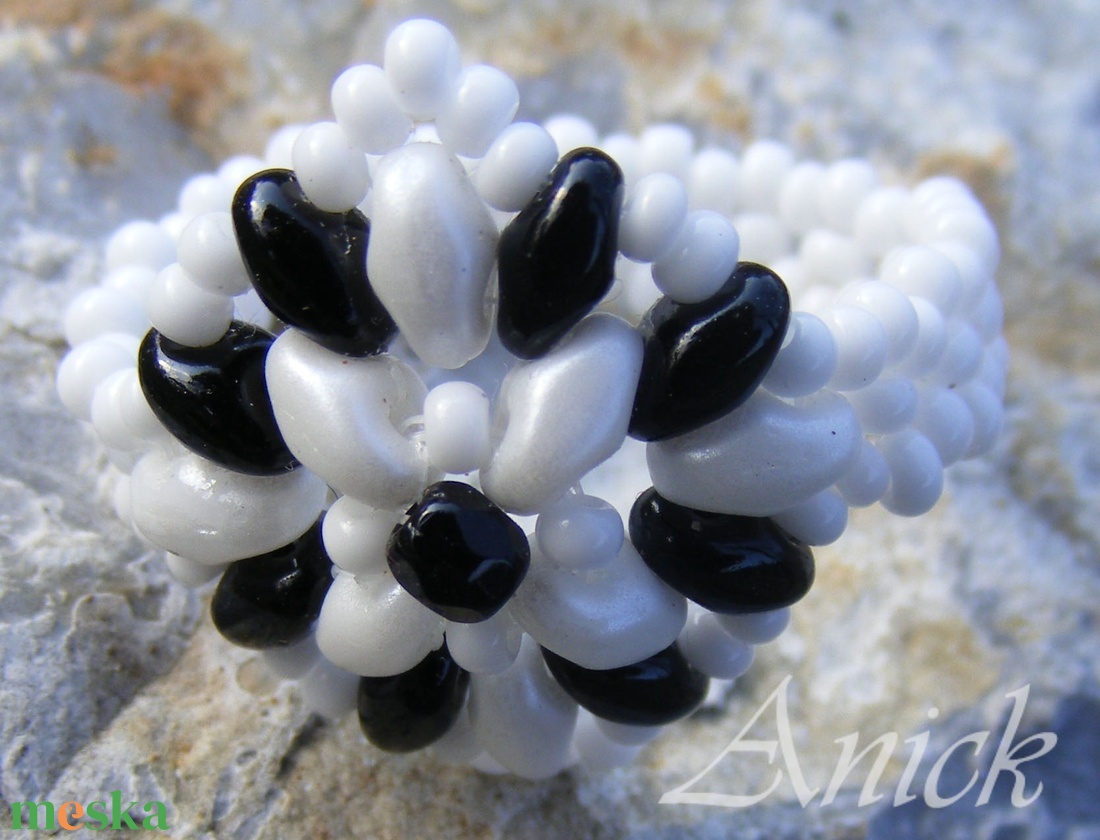 Virágrombusz - gyöngygyűrű - ékszer - gyűrű - gyöngyös gyűrű - Meska.hu