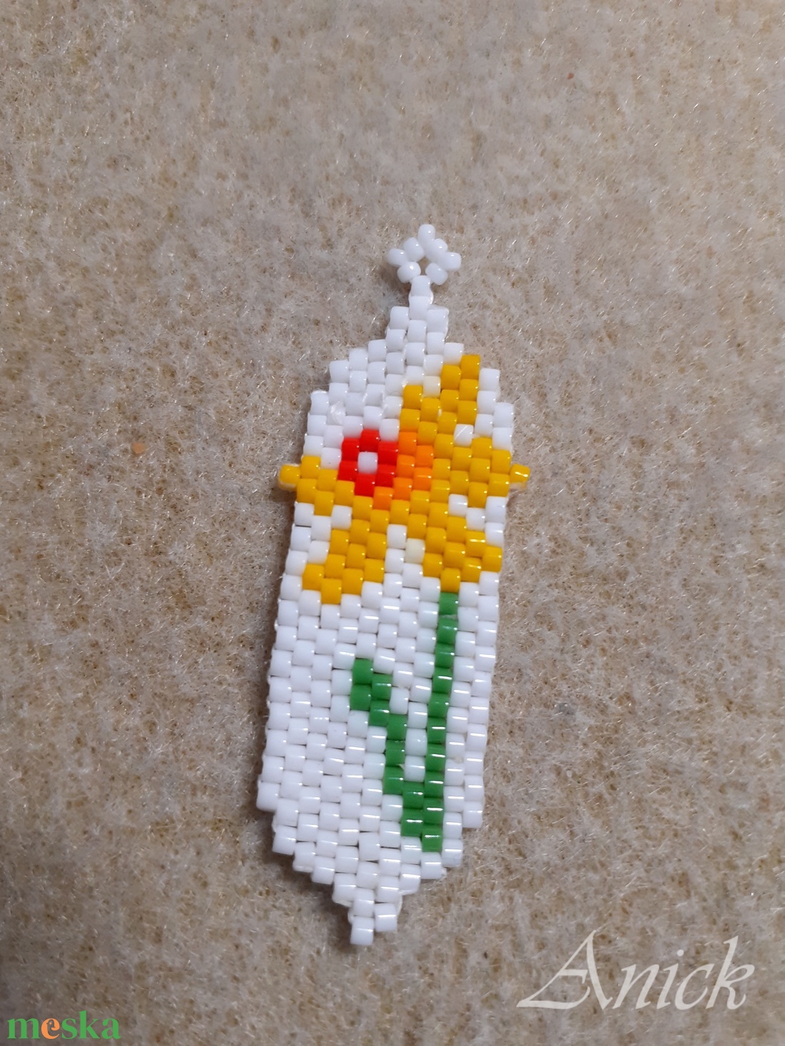 Tavaszvárás 3 - nárciszos medál/fülbavaló - ékszer - nyaklánc - medál - Meska.hu