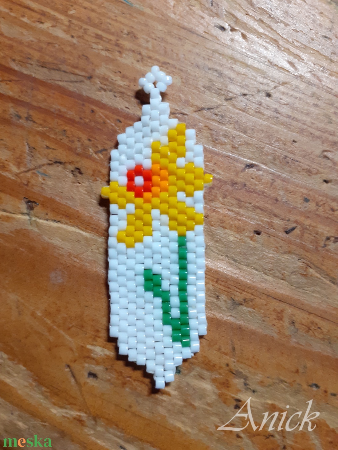 Tavaszvárás 3 - nárciszos medál/fülbavaló - ékszer - nyaklánc - medál - Meska.hu