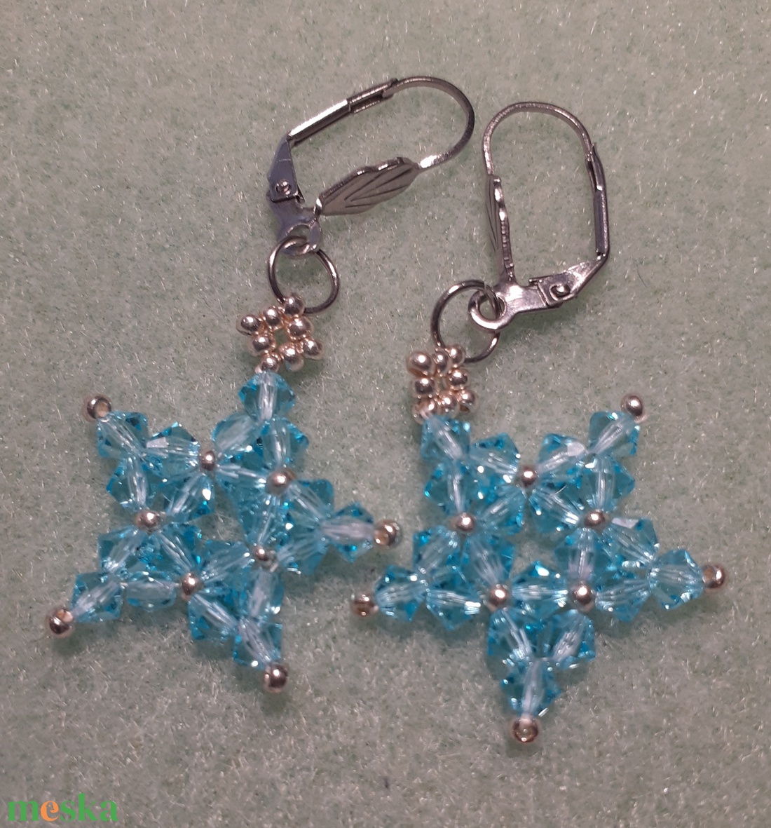 Csillagfény 2 - gyöngyfülbevaló - ékszer - fülbevaló - lógó fülbevaló - Meska.hu