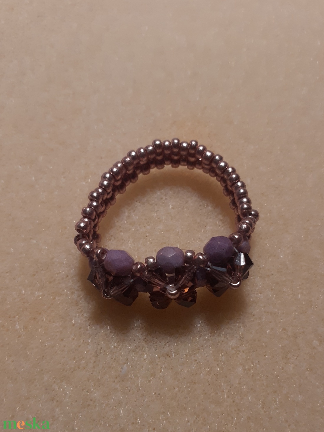 Lila árnyalatok - gyöngyékszerszett - ékszer - ékszerszett - Meska.hu