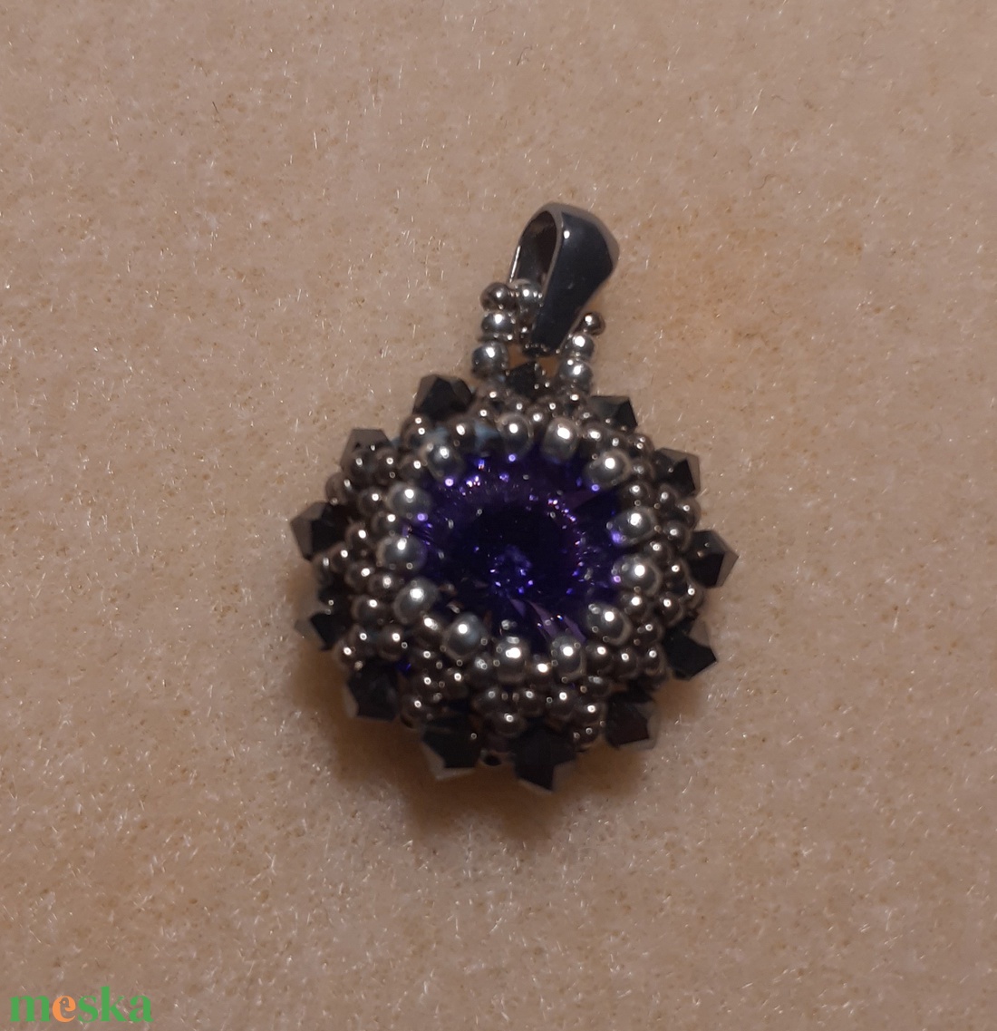 Tengerszem - gyöngymedál - ékszer - nyaklánc - medál - Meska.hu
