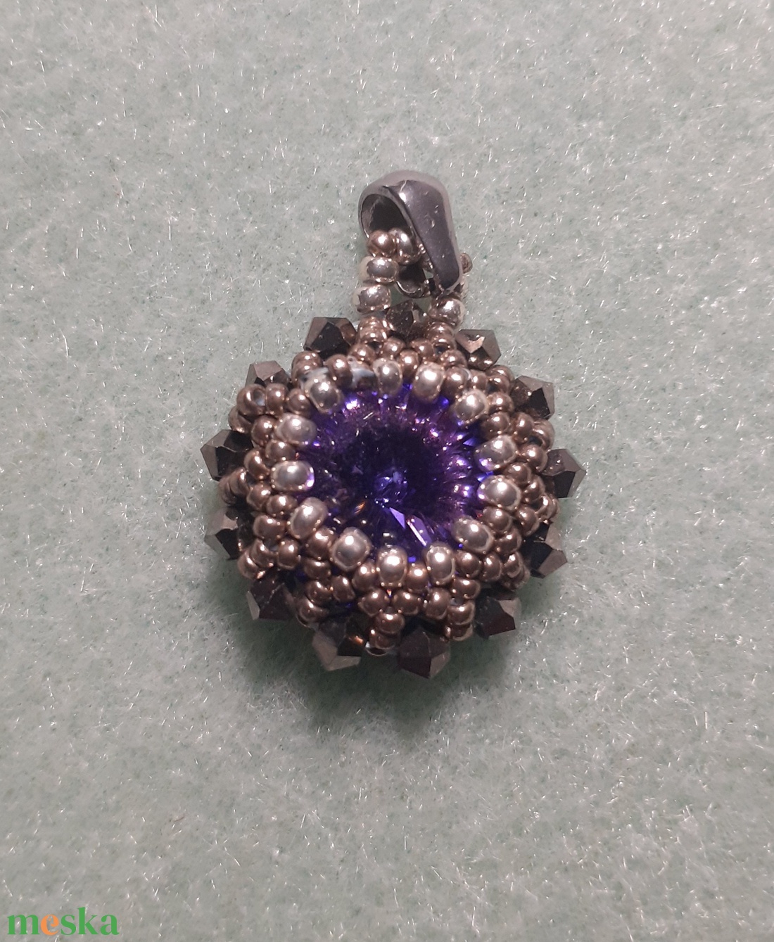 Tengerszem - gyöngymedál - ékszer - nyaklánc - medál - Meska.hu