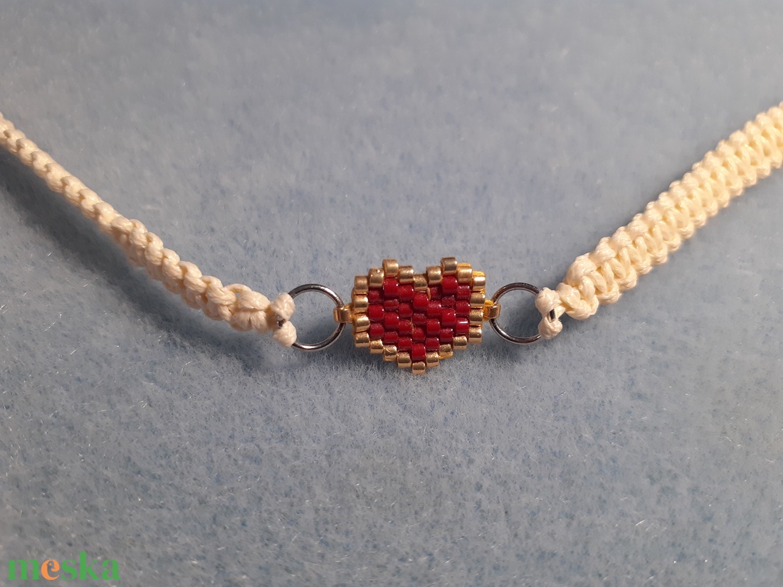 Szivem - gyöngykarkötő - ékszer - karkötő - gyöngyös karkötő - Meska.hu