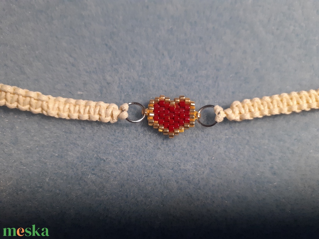 Szivem - gyöngykarkötő - ékszer - karkötő - gyöngyös karkötő - Meska.hu