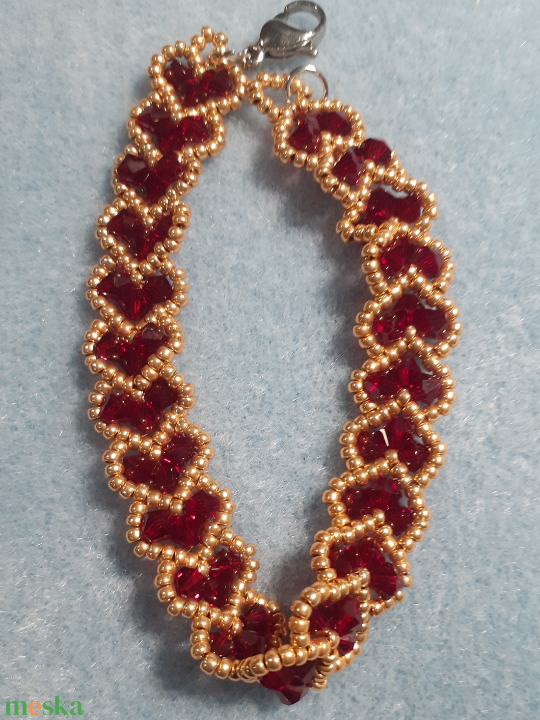 Szívfűzér - gyöngykarkötő - ékszer - karkötő - gyöngyös karkötő - Meska.hu