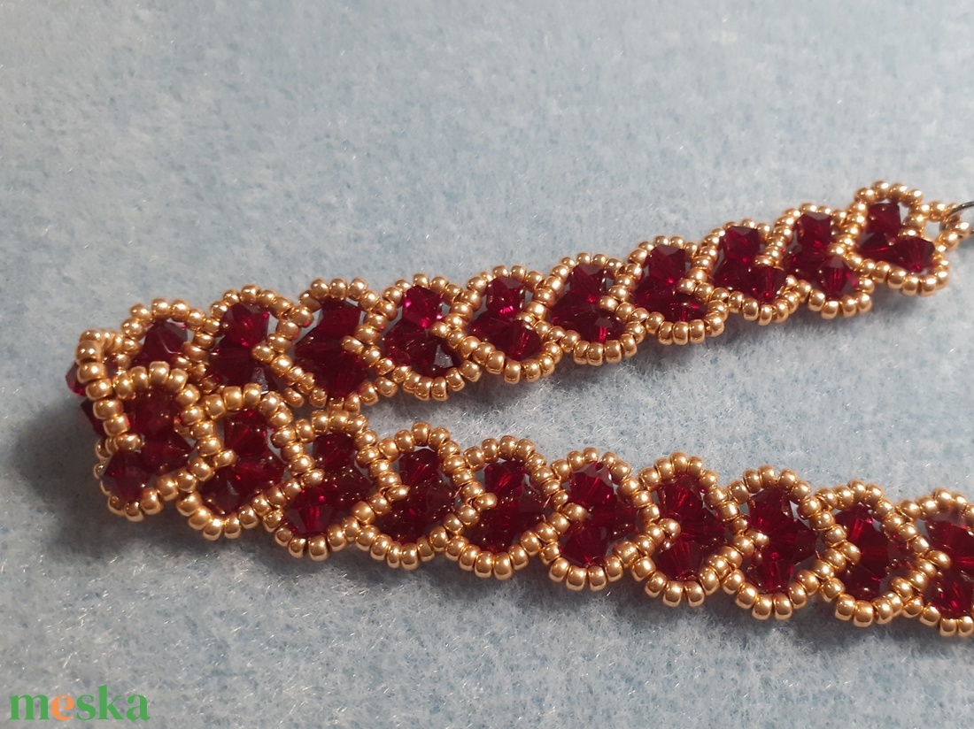 Szívfűzér - gyöngykarkötő - ékszer - karkötő - gyöngyös karkötő - Meska.hu