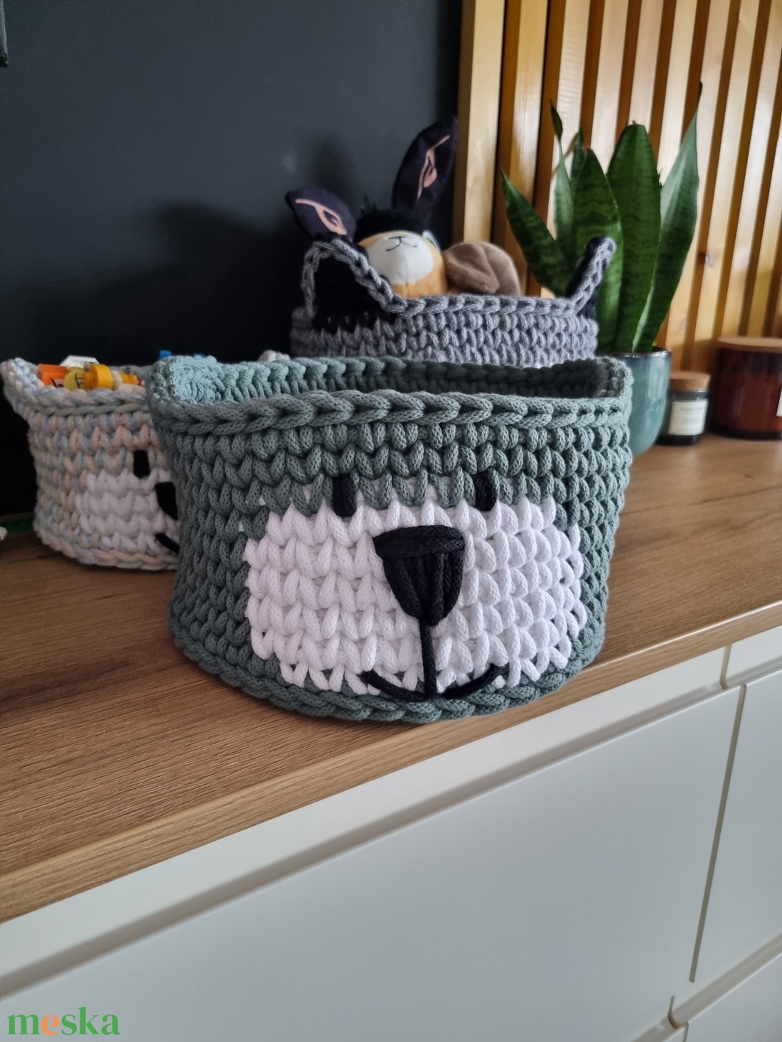 Maci kosár - otthon & életmód - tárolás & rendszerezés - tárolókosár - Meska.hu