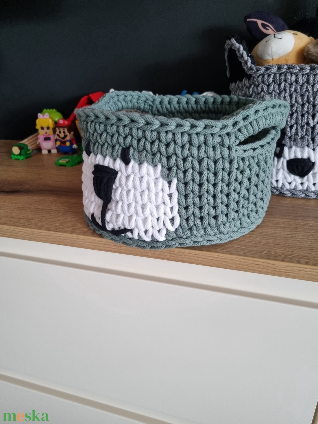 Maci kosár - otthon & életmód - tárolás & rendszerezés - tárolókosár - Meska.hu