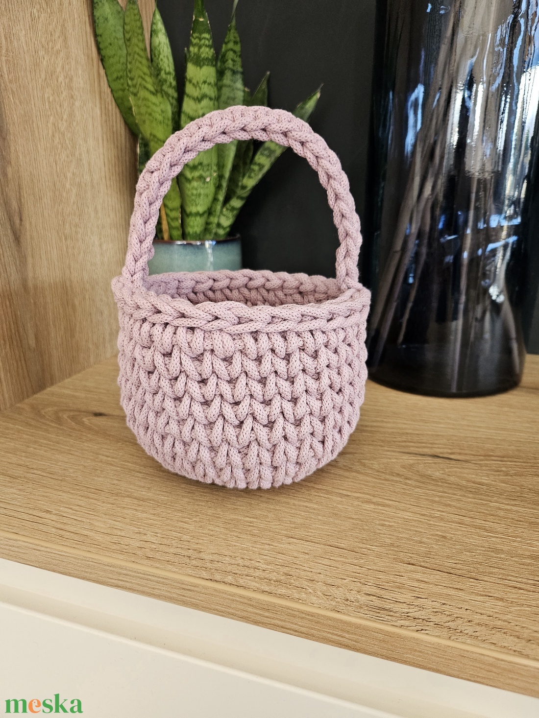 Horgolt kosárka - otthon & életmód - tárolás & rendszerezés - tárolókosár - Meska.hu