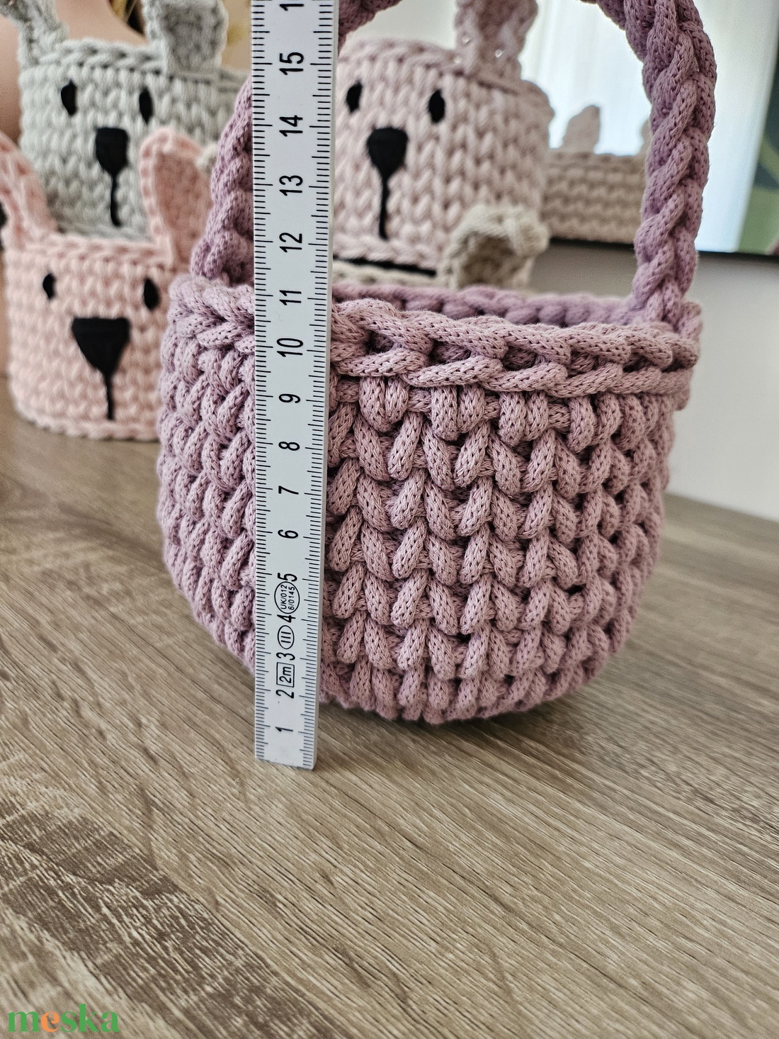 Horgolt kosárka - otthon & életmód - tárolás & rendszerezés - tárolókosár - Meska.hu