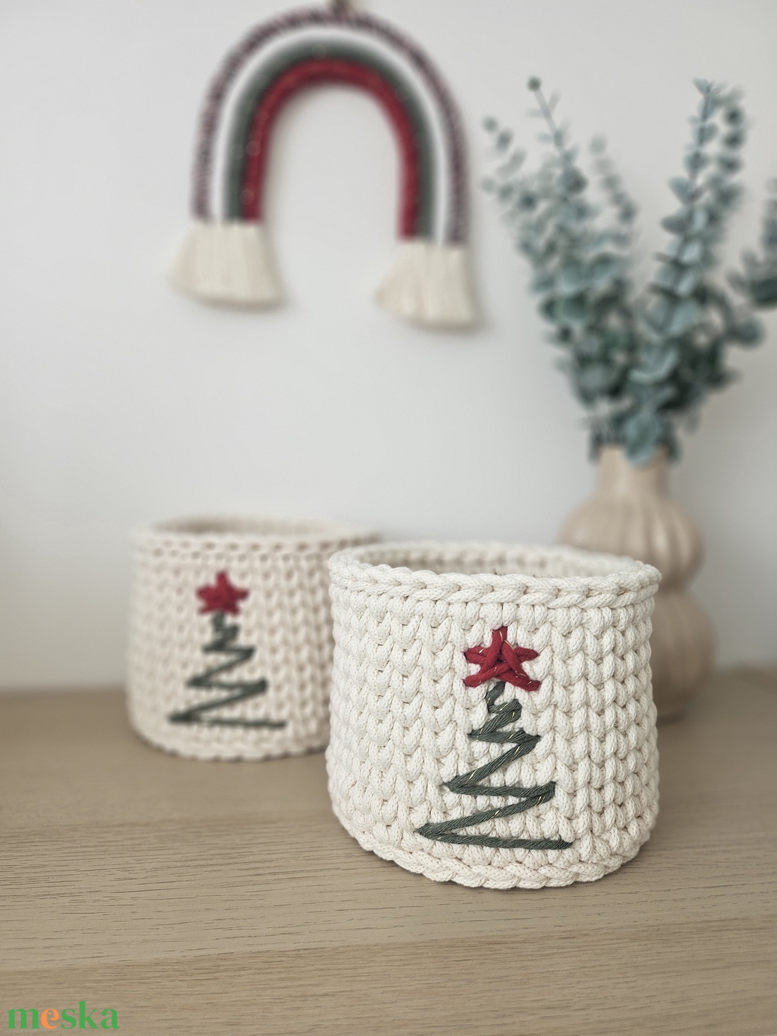 Karácsonyi kosár - otthon & életmód - tárolás & rendszerezés - tárolókosár - Meska.hu