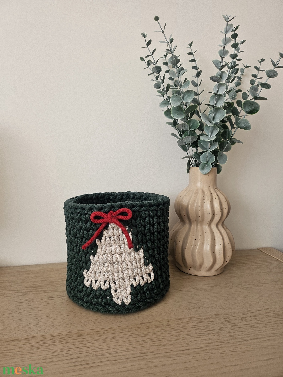 Horgolt kosár  - otthon & életmód - tárolás & rendszerezés - tárolókosár - Meska.hu