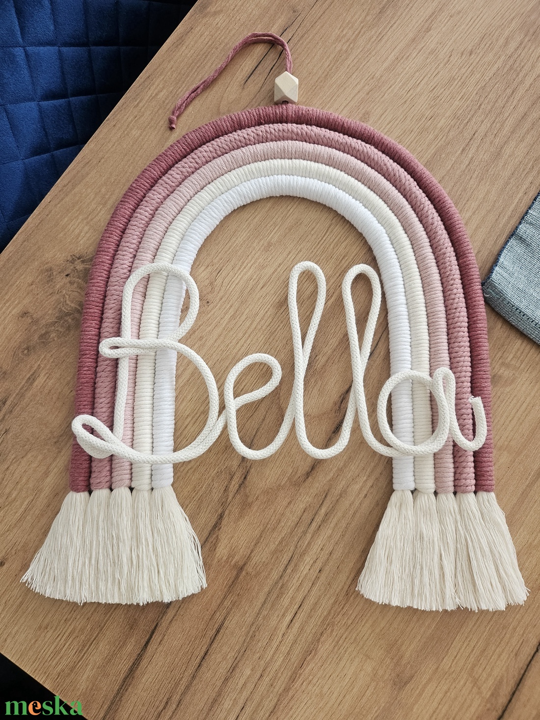 Makramé szivárvány  - otthon & életmód - dekoráció - fali és függő dekoráció - álomfogó - Meska.hu